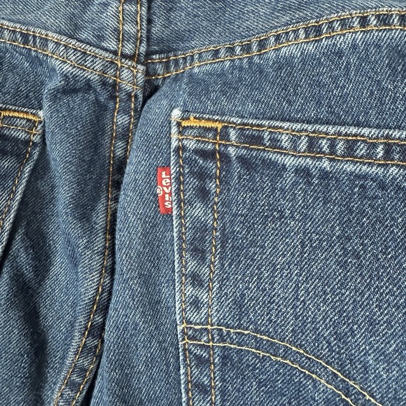 Levis 550 Jeans Mens 36x30 Blue Denim Medium Wash Straight Leg Carpenter Utility - Picture 8 of 9